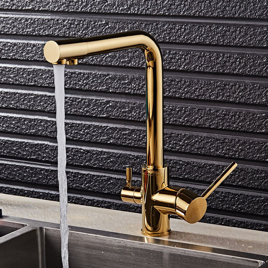 Kitchen Faucet "The Golden" Dual Faucet